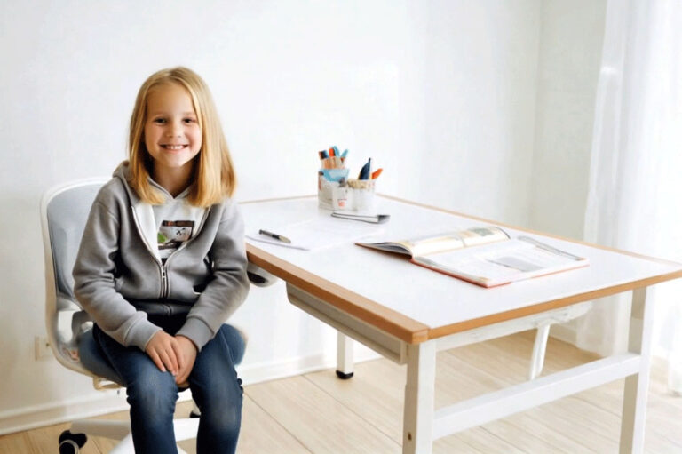 höhenverstellbarer Kinderschreibtisch KUBIKO-XL / SALTO Kindermöbel München