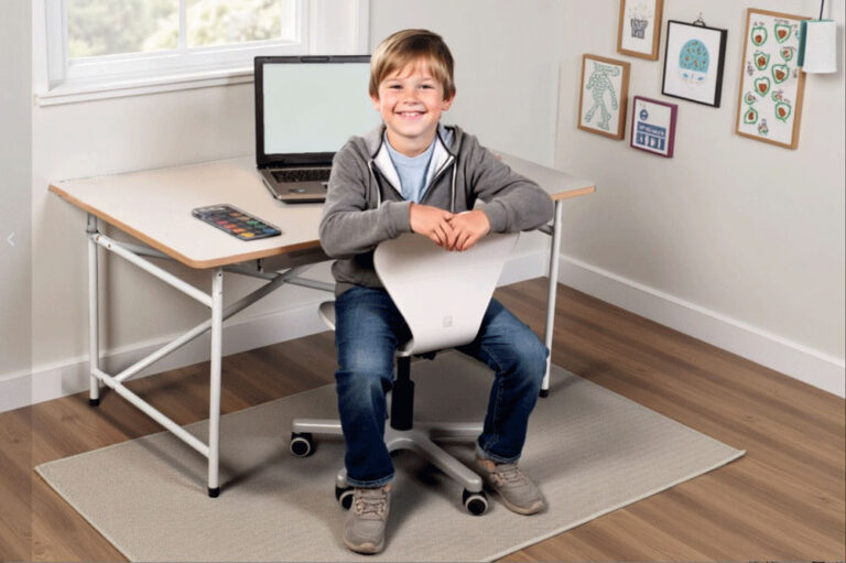 mitwachsender Kinderschreibtisch KINTO / SALTO Kindermöbel München / Eiermann-Tisch