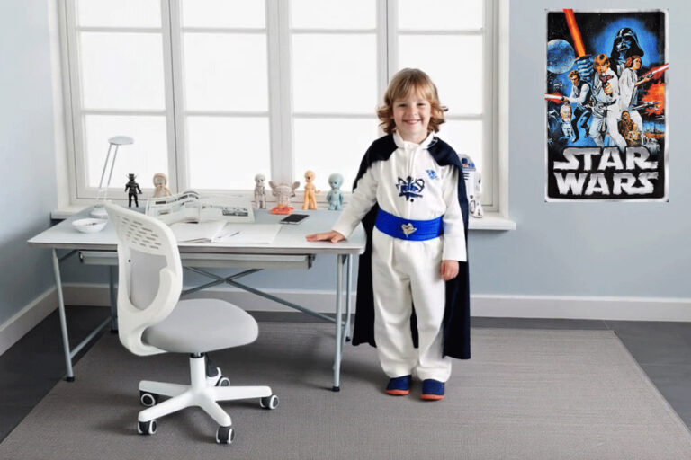 Kinderschreibtisch PREMIUM im Set mit Stuhl TADO / SALTO Kindermöbel München / inspiriert von Eiermann-Tisch / ambiente